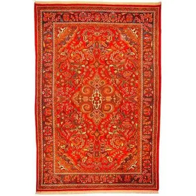 Authentic Persian Rug Lilian Traditional Style Hand-Knotted Indoor Area Rug With Natural Wool And Cotton 10'11" X 7'4" Panr02520